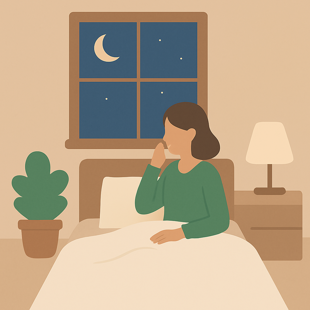 Cozy bedroom setup with soft lighting and calming elements for a peaceful evening wind-down routine